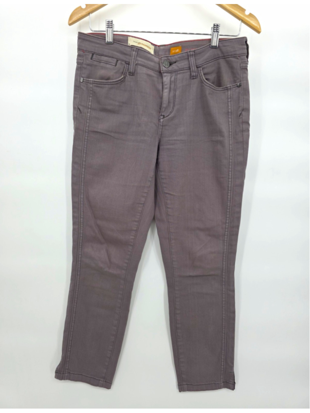 Anthropologie Pilcro Women’s 28 Gray Taupe Straight Leg Stretch Pants